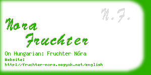 nora fruchter business card